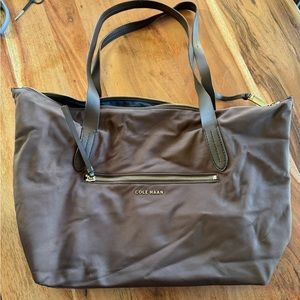 Cole Haan brown nylon tote